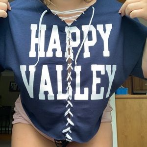 Self made tie up pennstate shirt